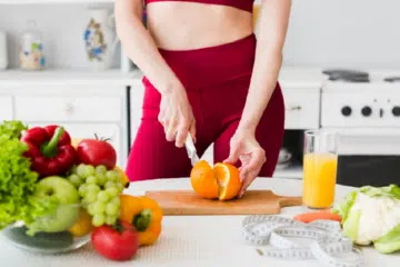 Online Diyet Diyet hazırlığında olan bir kadın